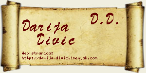 Darija Divić vizit kartica